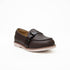 Brown Textured Buckle Loafers Boys Shoes