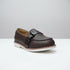 Brown Textured Buckle Loafers Boys Shoes