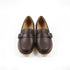 Brown Textured Buckle Loafers Boys Shoes