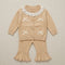 Woolen Beige Baby Girl Dresses Sweater and Trouser Set 0M–2Y