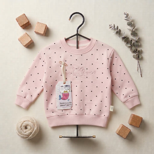 Girls Pink Kitty Sweatshirt