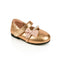 Champagne Gold Embellished Metallic Mary Jane Pump Shoes