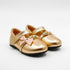 Champagne Gold Embellished Metallic Mary Jane Pump Shoes