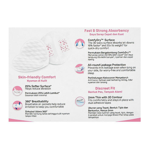 Pigeon Comfy Dry Breast Pads 36-Pack for Nursing Mothers