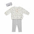 Cotton Baby Girl Dresses Top Trouser Headband Socks Set 0-9M