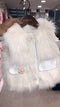 Cream Fur Baby Shirts Jacket with Parachute Lining 9M-4Y