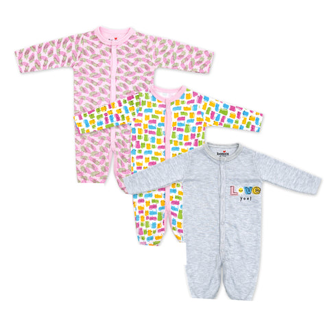 Baby Girl Basics Romper Set -Flowers P/3 15555