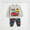 Fleece Grey Racing Car Sweatshirt and Trouser Set for Toddler Boys 2–7 Years