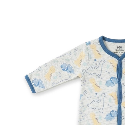 Muslin Cotton Dino Baby Boy Romper Winter 0-9M