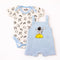 Dungaree Suit with Bodysuit Blue & White Astronaut