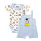 Dungaree Suit with Bodysuit Blue & White Astronaut