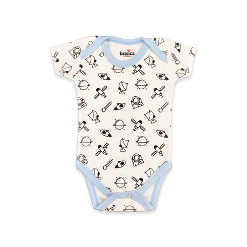 Dungaree Suit with Bodysuit Blue & White Astronaut