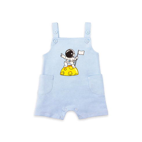 Dungaree Suit with Bodysuit Blue & White Astronaut