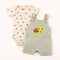 Dungaree Suit with Bodysuit Green Baby Turtle