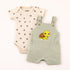 Dungaree Suit with Bodysuit Green Baby Turtle