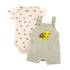 Dungaree Suit with Bodysuit Green Baby Turtle