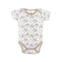 Dungaree Suit with Bodysuit Grey & White Plane