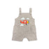 Dungaree Suit with Bodysuit Grey & White Plane