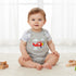 Dungaree Suit with Bodysuit Grey & White Plane