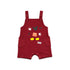 Dungaree Suit with Bodysuit Maroon & Grey Mickey