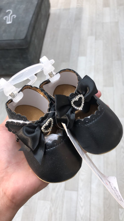 Black Baby Girls Footwear Prewalker Pump Shoes 0–18 Months