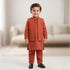 Eastern Wear Boys Shalwar Kameez with Waistcoat Brown