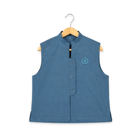Eastern Wear Boys Shalwar Kameez with Waistcoat Dusty Blue
