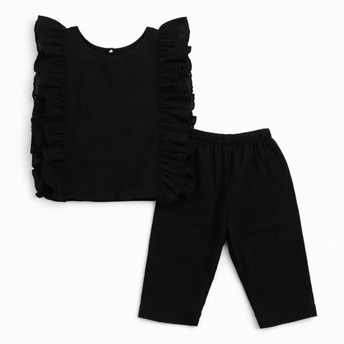 Eastern Wear Co Ord Set Top and Trouser Black Striped