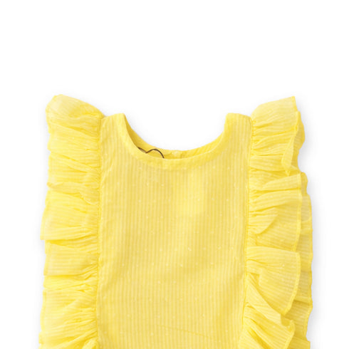 Eastern Wear Co Ord Set Top and Trouser Yellow Striped