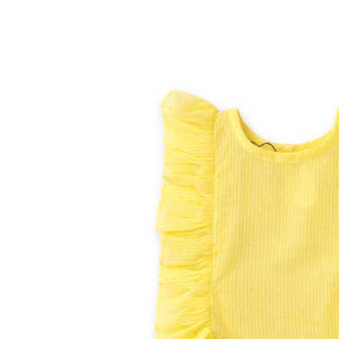 Eastern Wear Co Ord Set Top and Trouser Yellow Striped