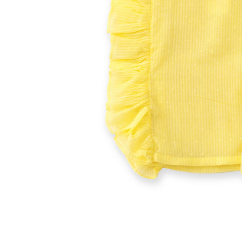 Eastern Wear Co Ord Set Top and Trouser Yellow Striped