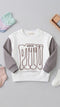 White & Grey Baby Boys Sweatshirt Comfortable Fit 6–24 Months