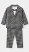 Grey and White Charcoal Grid Suit for Toddler Boys 2–6 Years