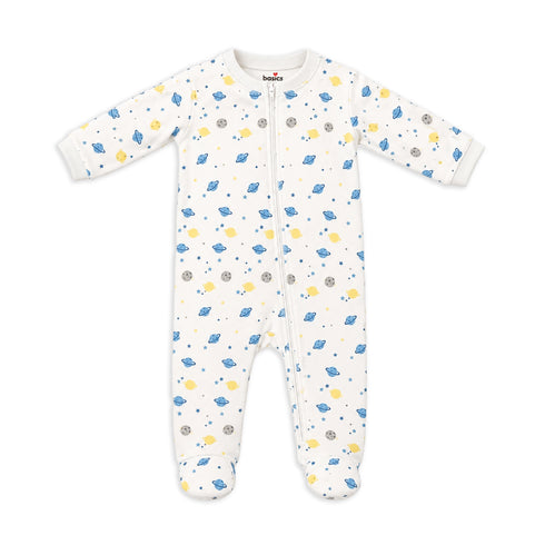 Basics Baby Boy Fleece Romper Set Space Print 0–24 Months