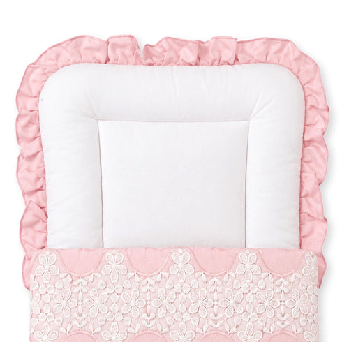 Basics Peach Floral Embroidered Baby Carry Nest for Newborns 0m+