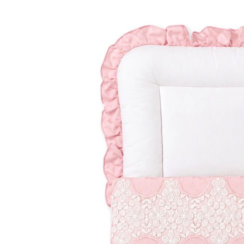 Basics Peach Floral Embroidered Baby Carry Nest for Newborns 0m+