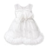 White Flower Bunch Bead Baby Girl Frocks 1-6Y