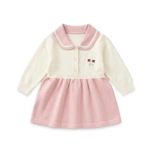 Woolen Pink Formal Baby Girl Frocks