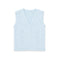 Front Open Woolen Sleeveless Vest Blue