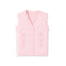 Front Open Woolen Sleeveless Vest Pink