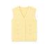 Front Open Woolen Sleeveless Vest Yellow