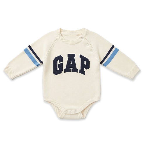 GAP White Baby Boy Suit Woolen Romper