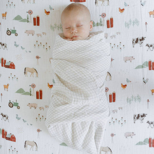 Infant Comfortable Muslin Newborn Blanket Towel And Bamboo Fiber Baby Blanket & Wrap Sheet (Assorted Print) 17312
