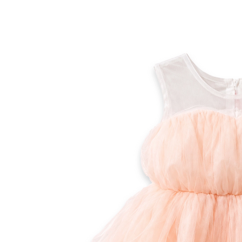 Pink Floral Bunch Baby Girl Party Frocks 1-6Y