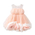 Pink Floral Bunch Baby Girl Party Frocks 1-6Y