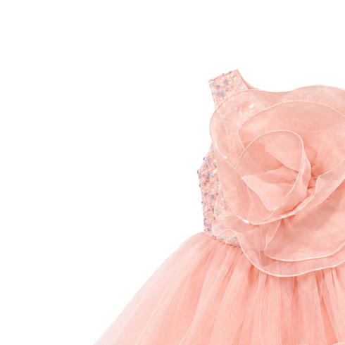Pink Sequin Flower Baby Girl Frocks 1-6Y