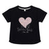 Girls Black Stone Design T-Shirt