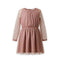 Girls Casual & Party Wear Frock Pink Emb Net