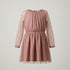 Girls Casual & Party Wear Frock Pink Emb Net