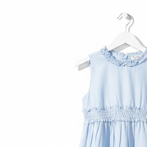 Girls Cotton Frock Blue